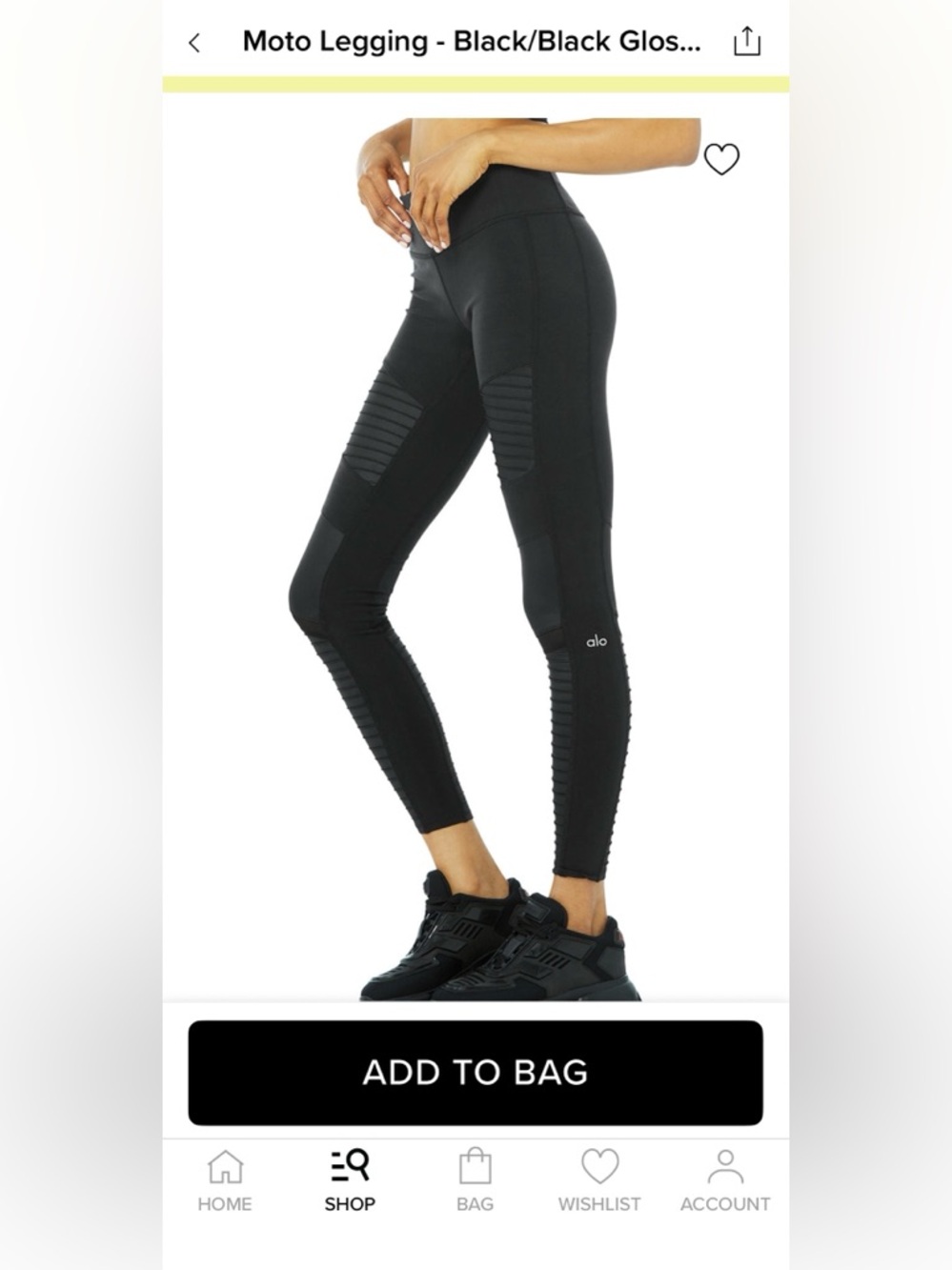 ALO Yoga Black High-Waist Moto Leggings